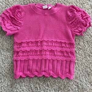 GAP kids Pink Ruffled Top fall 2025